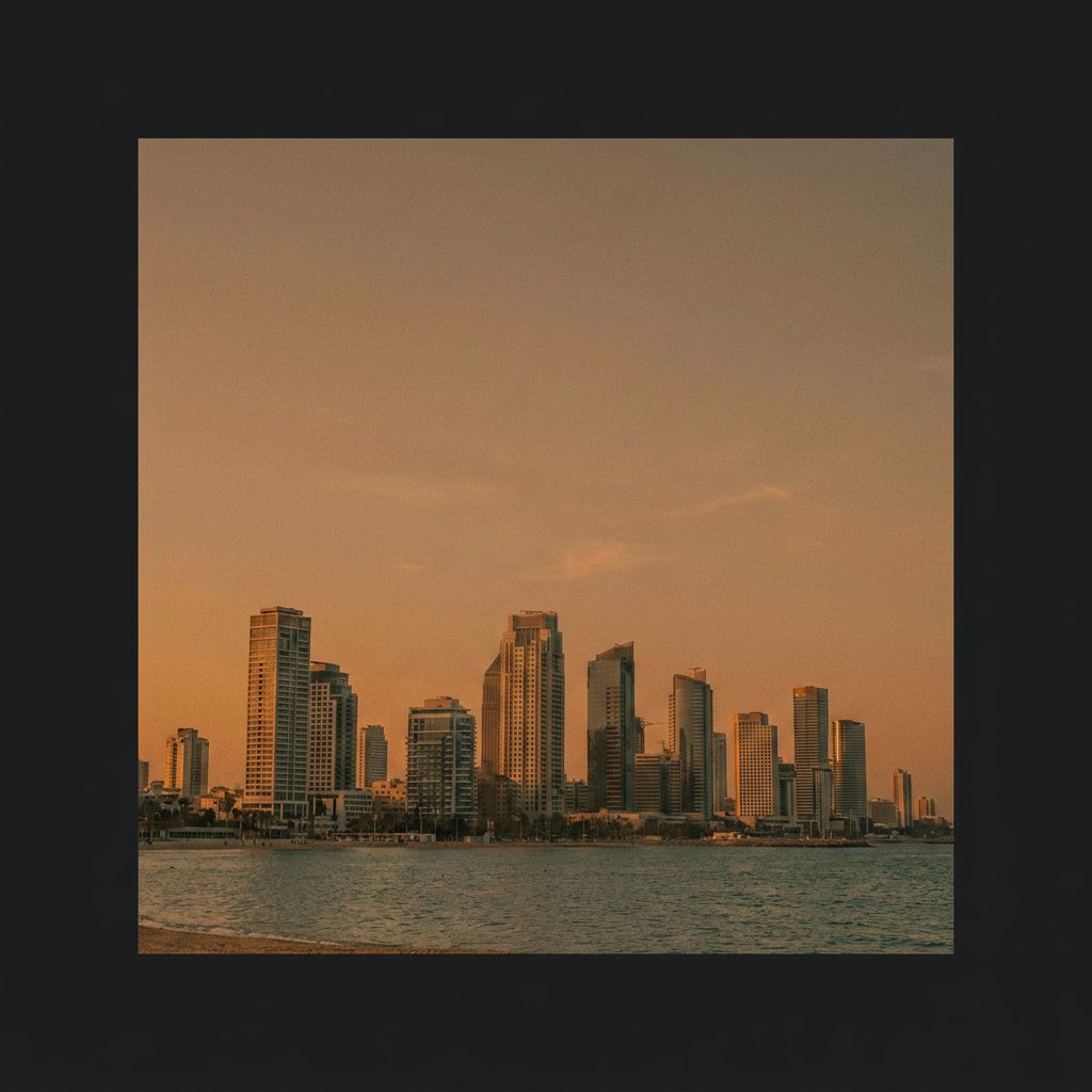 Skyline de Tel Aviv al atardecer